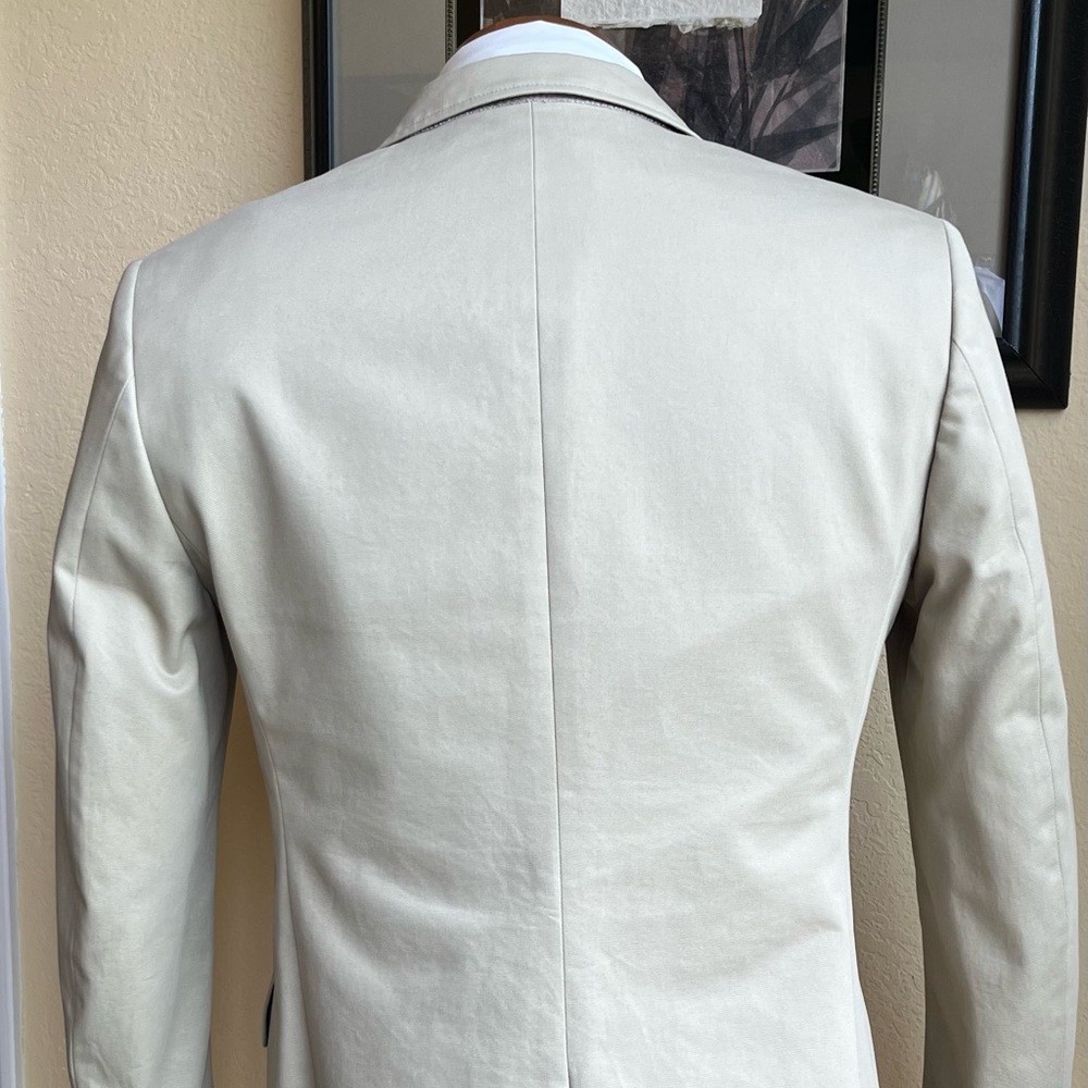 Banana Republic All Cotton Tan Jacket Size 38R Modern Fit - Picture 7 of 14